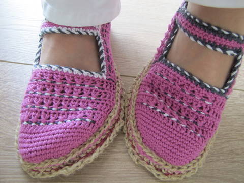 Espadrilles Ballerina mit Riemchen - jede Größe - 2in1 Häkelanleitung