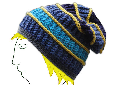 Bunte Beanie mit Streifen - Häkelanleitung - Buam No4