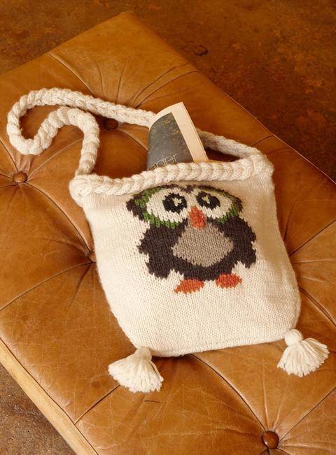 Gestrickte Hermes Tasche mit Eule