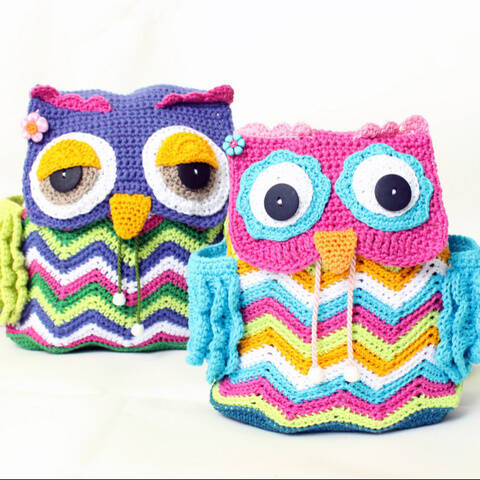 Backpack "Two owls”, 2 sizes, 2 variants