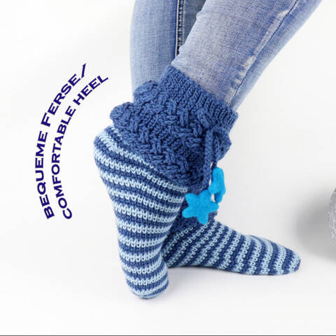 House socks "Starry night”, Sizes: 34-47