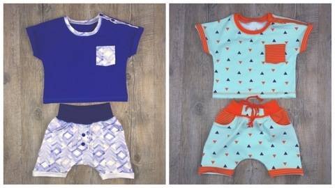 Set Babyhose H#7 + Baby T-Shirt T#1 Gr.56-92