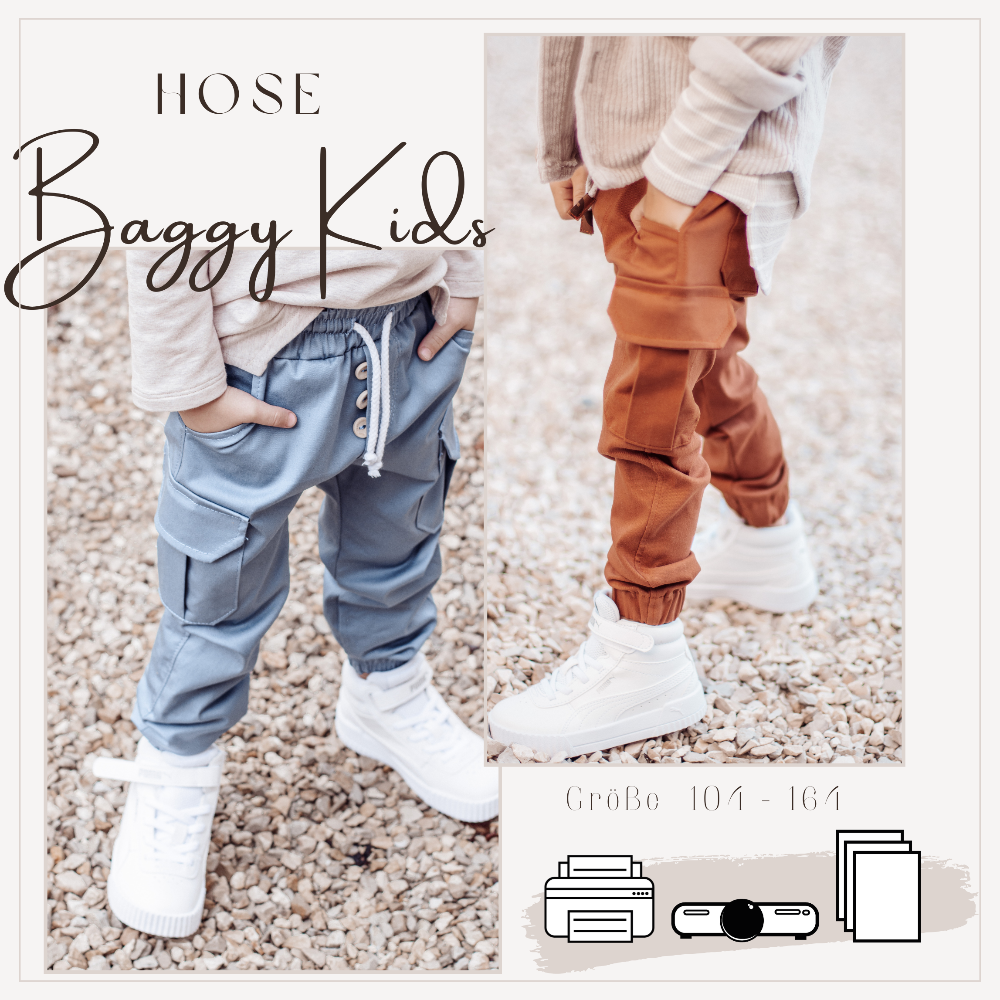 Baggy Kids Gr. 104-164 inkl. A0 und BEAMER Datei